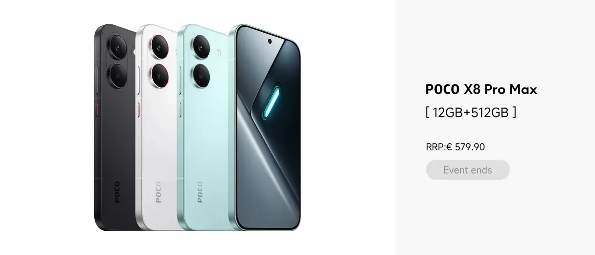 Poco X8 Pro and X8 Pro Max Pricing Accidentally Revealed