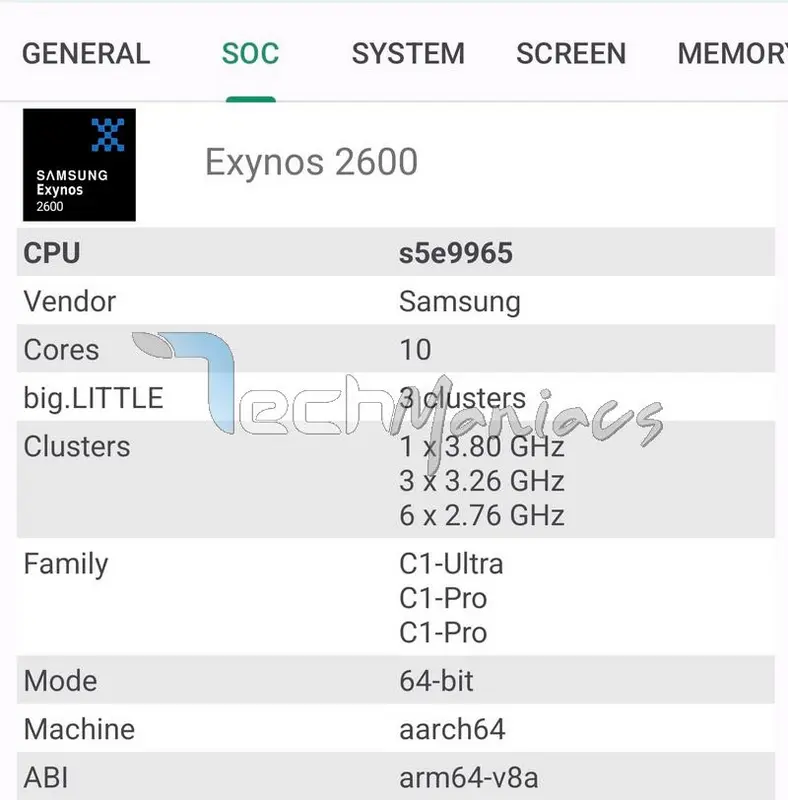 Snapdragon 8 Elite Gen 5 vs Exynos 2600 Chipset Info