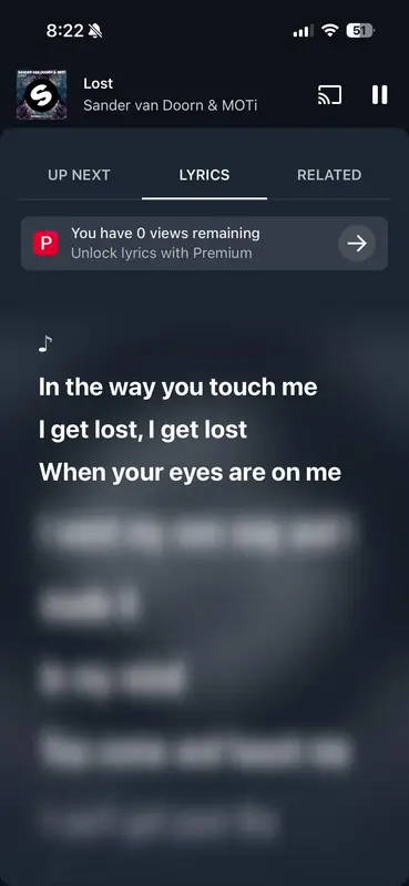 YouTube Music now requires a premium subscription if you want to look at more than a few song lyrics